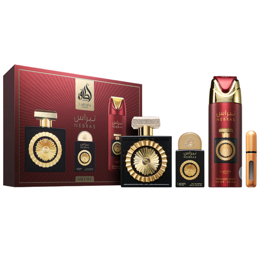 Lattafa Nebras Edp 100Ml +Mini 20 Ml + Perfume Spray 200Ml Set Lattafa