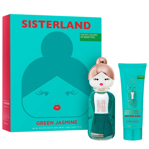 Benetton Sisterland Green Jasmine Edt 80Ml + Body Lotion 57Ml Mujer Benetton