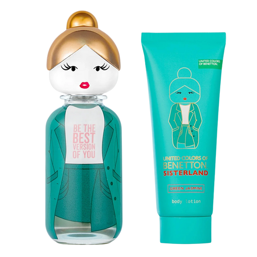 Benetton Sisterland Green Jasmine Edt 80Ml + Body Lotion 57Ml Mujer Benetton