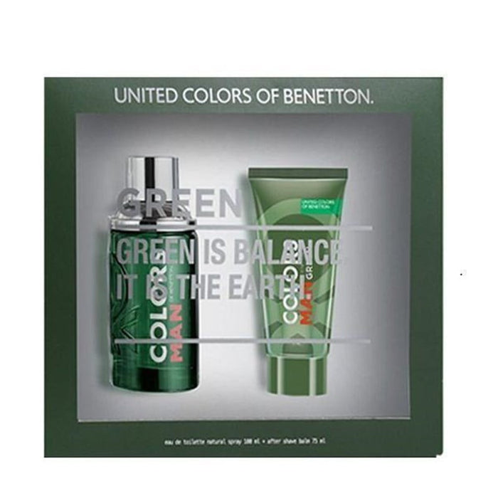 Benetton Colors Man Green Set EDT 100 ML After Shave 75 ML