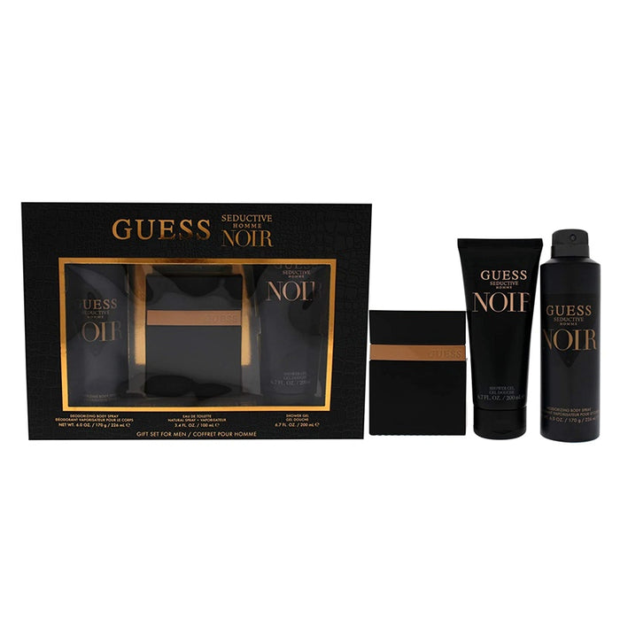 Guess Seductive Homme Noir 3 Pz SET