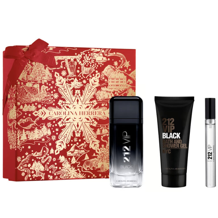 Estuche Carolina Herrera 212 Vip Black EDP 100 ML + Travel 10 ML + Shower Gel 100 ML Carolina Herrera