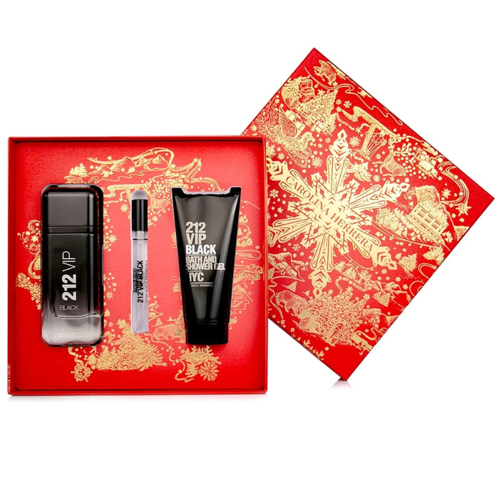 Estuche Carolina Herrera 212 Vip Black EDP 100 ML + Travel 10 ML + Shower Gel 100 ML Carolina Herrera