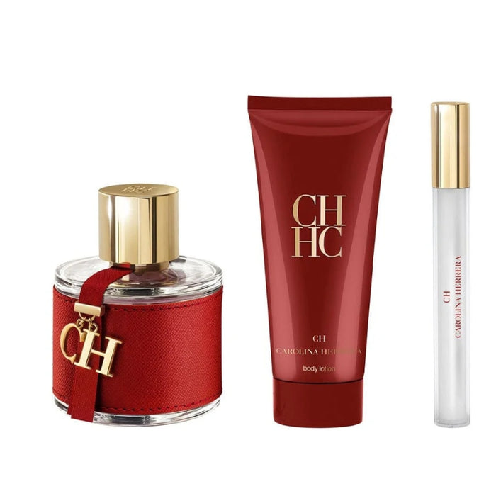 Carolina Herrera Ch Women Set Edt 100 Ml + Edt 10 Ml + Crema 100 Ml Carolina Herrera