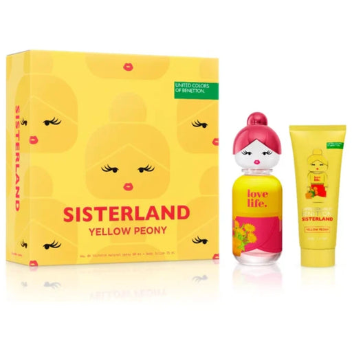 Benetton Sisterland Yellow Peony Edt 80Ml + Bl 75Ml Benetton