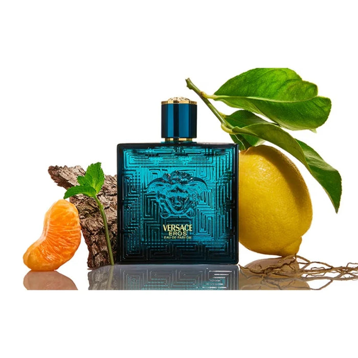 Versace SET Eros EDP Pour Homme 100 ml + Mini 5 ml + Gel De Ducha 150 ml