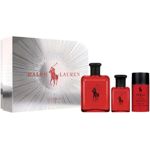Set Ralph Lauren Polo Red Edt 125 Ml + 40 Ml + Deo 75 Ml Ralph Lauren