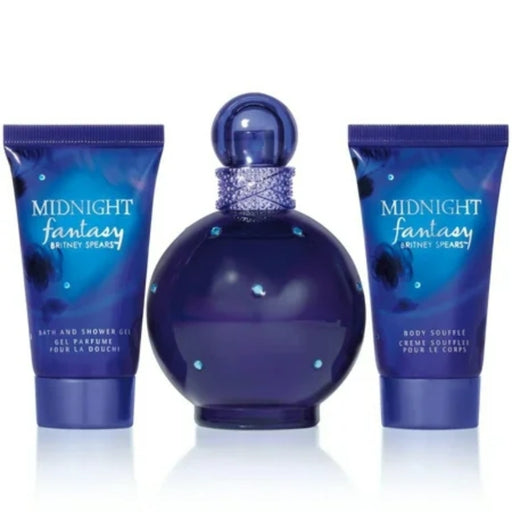 Set Britney Spears Midnight Fantasy Edp 100Ml + Sg 50Ml + Bl 50Ml Mujer Britney Spears