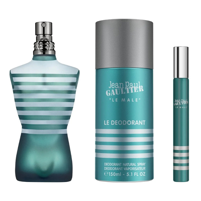 Estuche Le Male Jean Paul Gaultter Edt 75ML+150ML DEO + 10ML Mini Hombre Jean Paul Gaultier