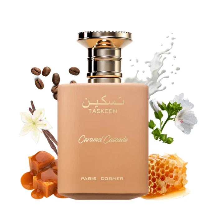 Set Paris Corner Taskeen Caramel Cascade EDP 100 ml + Spray 200 ML Paris Corner