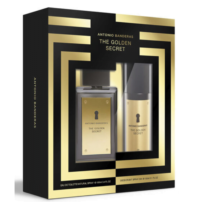 Set Antonio Banderas The Golden Secret Edt 100Ml + Desodorante 150Ml Hombre Antonio Banderas