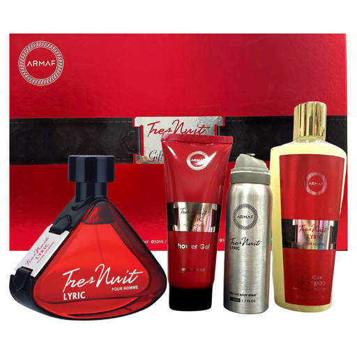 Set Armaf Tres Nuit Lyric EDP 100 ML + Shower gel 100 ML + Body Spray 50 ML + Shampoo 250 ML Hombre Armaf