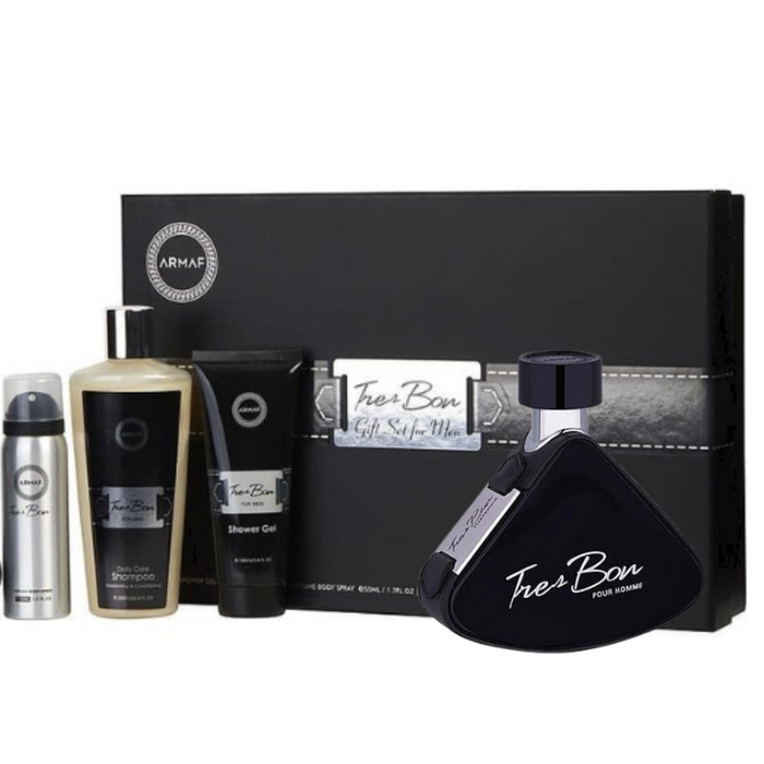 Set Armaf Tres Bon EDT 100 ML + Shower Gel 100 ML + Body Spray 50 ML + Shampoo 250 ML Hombre Armaf