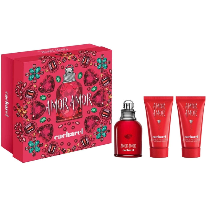 Cacharel Amor Amor Edt 50 Ml + Body Lotion 50 Ml + Gel 50 Ml Estuche Cacharel