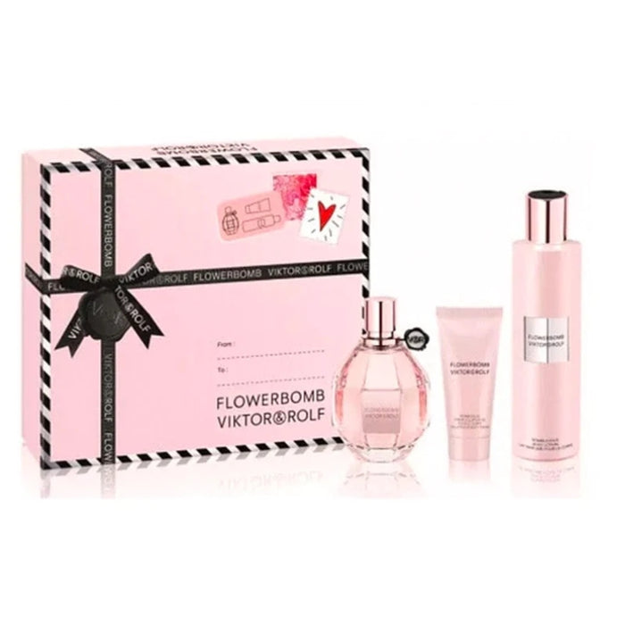 Set Viktor&Rolf Flowerbomb 100 ML + Crema 200 ML + BL 40 ML