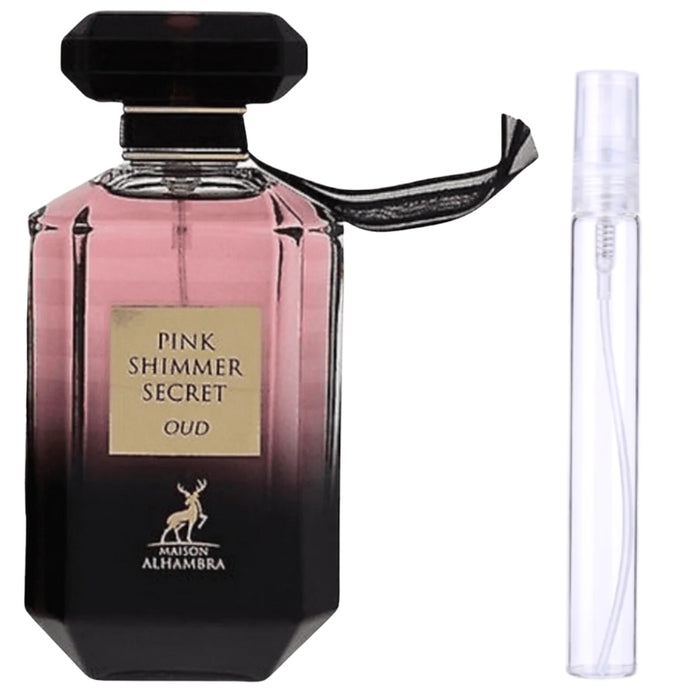 Decant Maison Al hambra Pink Shimmer Secret Oud Edp Mujer (VS Bombshell Oud) 10 ML