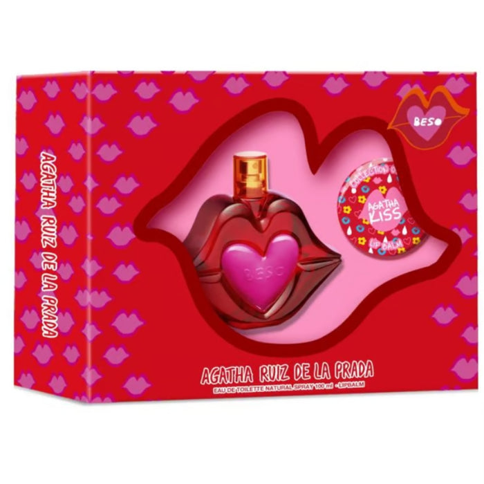 Agatha Ruiz De La Prada Beso Edt 100 Ml + Lipbalm 15G