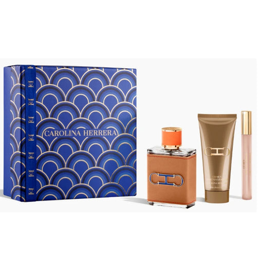 Carolina Herrera Ch Men Insignia Leather Edp 100Ml + Edp 10Ml + Shave Balsam 100Ml Carolina Herrera