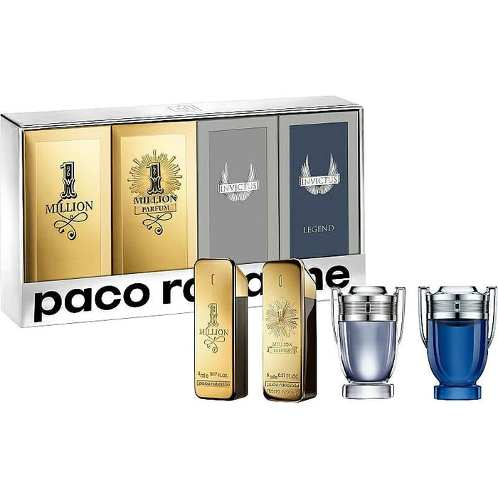 Paco Rabanne Miniaturas Men 4X5Ml (1 Million-Invictus) Set Paco Rabanne