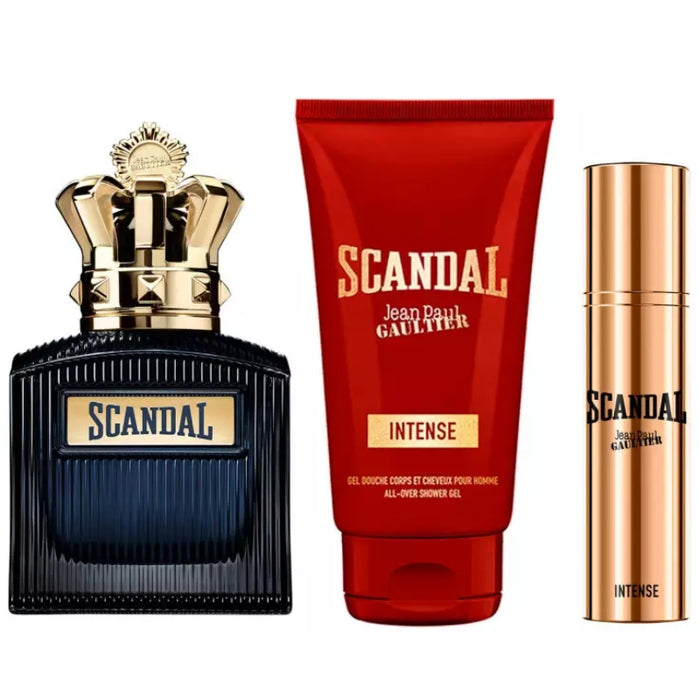 Set Jean Paul Gaultier Scandal Pour Homme Intense EDP 100 ml + 10 ml + Gel de Ducha 75 ml Jean Paul Gaultier