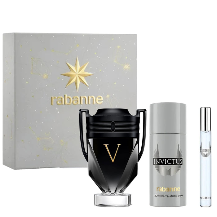 Set Rabanne Invictus Victory Extreme Edp 100 Ml + Deo 150 Ml + Travel Spray 10 Ml 2025 Paco Rabanne