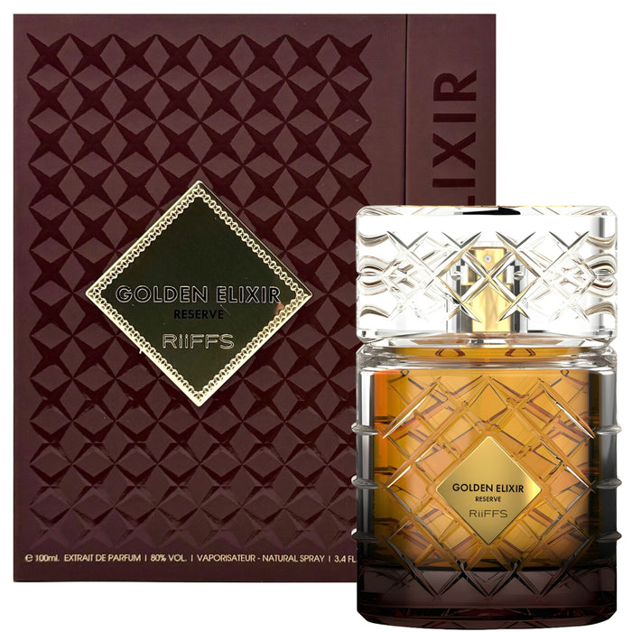 Riiffs Golden Elixir Reserve Extrait de Parfum 100 ML Unisex (Lattafa Khamrah Qawha) Riiffs