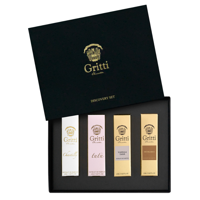 Gritti Discovery Set (Tutù, Chantilly Extrait, Vanilla Tanà, Muskaria) EXDP Unisex 4 x 2 ml Gritti