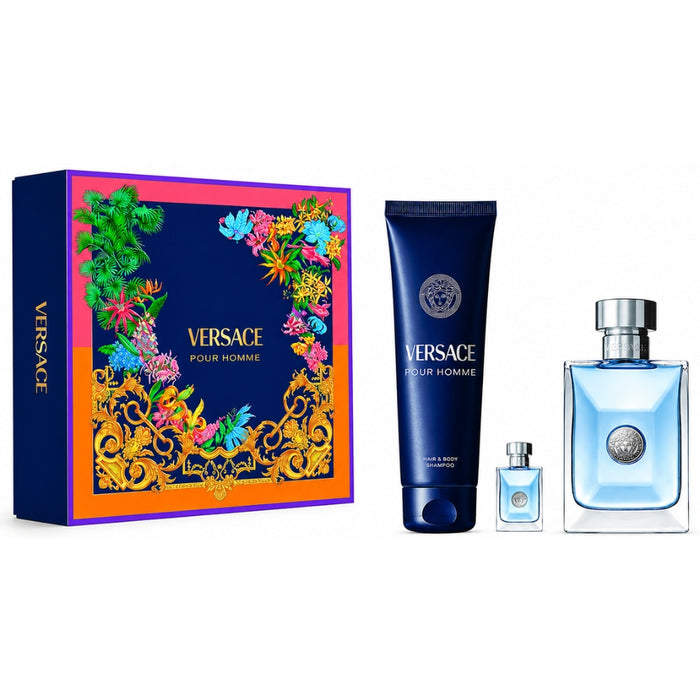 Versace SET Versace Pour Homme EDT 100 ml + Mini 5 ml + Body Shampoo 150 ml