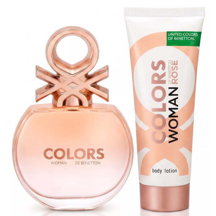 Benetton Set Colors Woman Rose EDT 80 ml + Body Lotion 75 ml