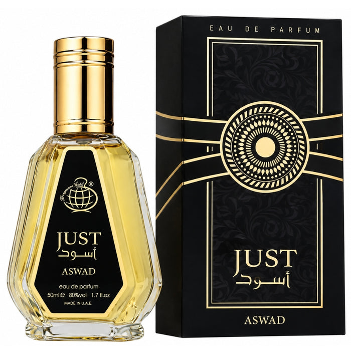 Fragrance World Just Aswad EDP 50 mI Yauras Perfumería