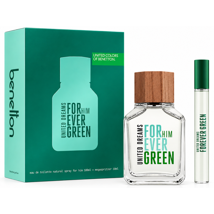 Benetton Set Forever Green Him EDT 100 ml + Mini 10 ml