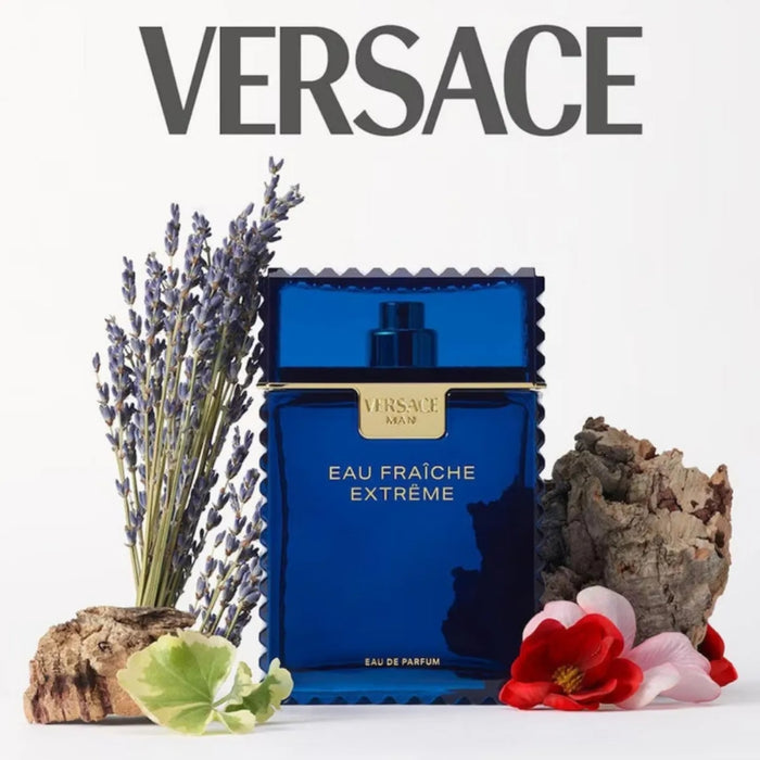 Versace SET Eau Fraiche Extreme Pour Homme EDP 100ml + 5ml + Shower Gel 150ml