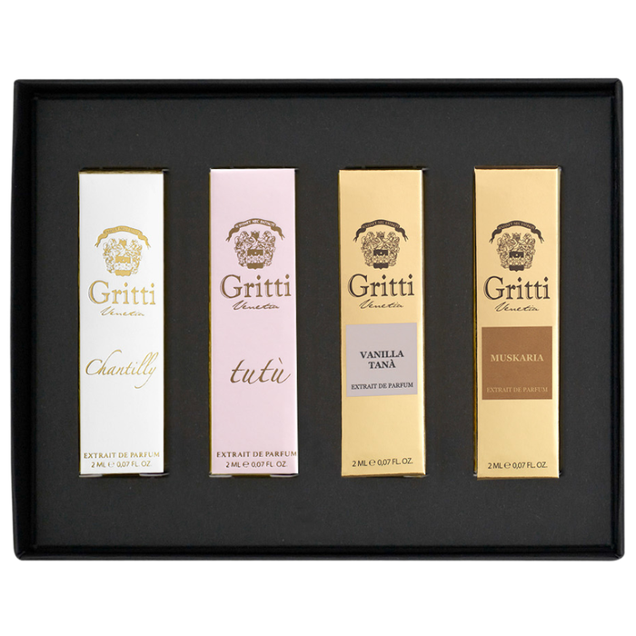 Gritti Discovery Set (Tutù, Chantilly Extrait, Vanilla Tanà, Muskaria) EXDP Unisex 4 x 2 ml Gritti
