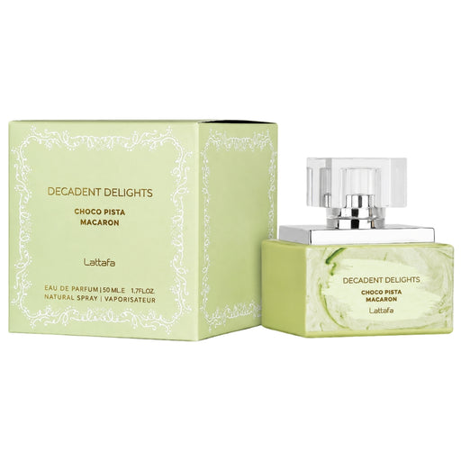 Lattafa Decadent Delights Choco Pista Macaron EDP Unisex 50 ml Producto Regular Lattafa