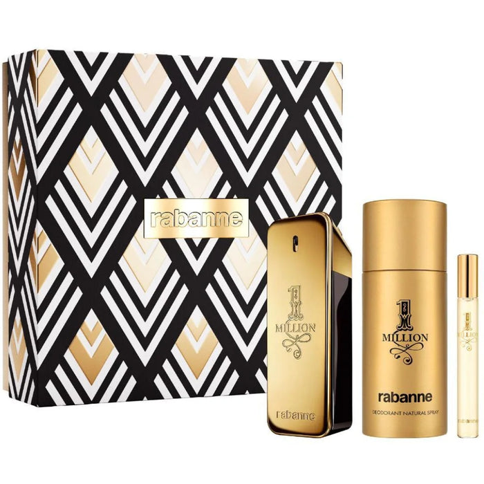 Set Rabanne Perfume One Million Edt 100 Ml + Mini 10 Ml + Deo 150 Ml 2026 Paco Rabanne