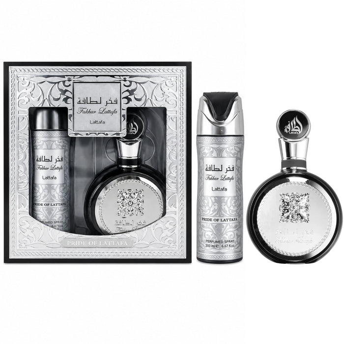 Lattafa SET Fakhar Black EDP Hombre 100 ml+Spray 200 ml