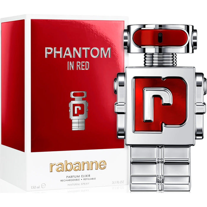 Rabanne Phantom In Red Parfum Elixir Recargable Hombre  150 ml