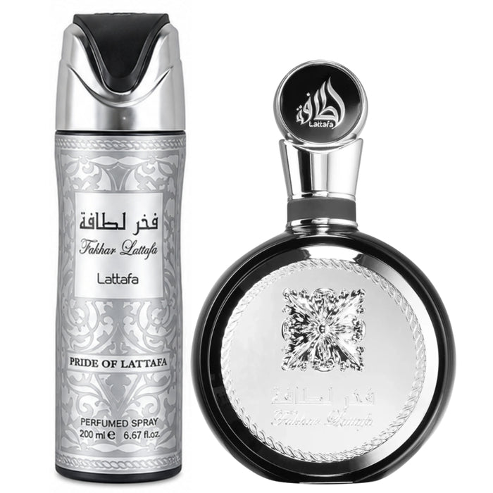 Lattafa SET Fakhar Black EDP Hombre 100 ml+Spray 200 ml
