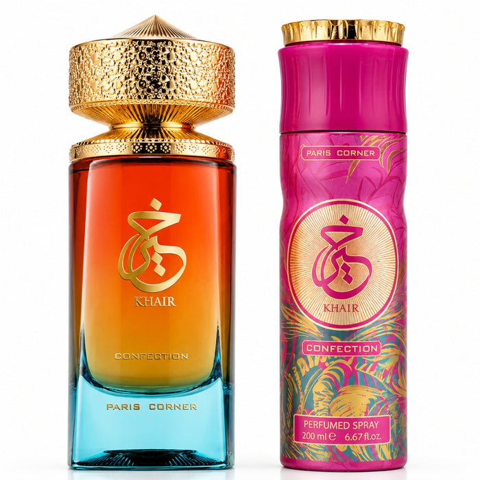 Set Paris Corner Khair Confection EDP 100 ml + Spray 200 ML Paris Corner