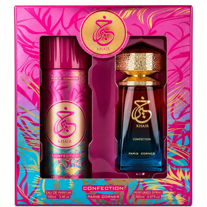 Set Paris Corner Khair Confection EDP 100 ml + Spray 200 ML Paris Corner