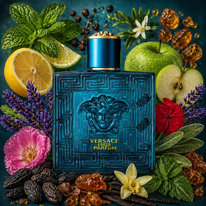 Versace SET Eros Parfum Pour Homme 100 ml + Mini 5 ml + Gel De Ducha 150 ml