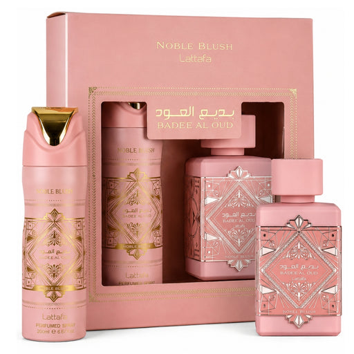 Set Lattafa Badee Al Oud Noble Blush With 100Ml Edp + 200Ml Perfume Spray (2Pcs Gift) Lattafa
