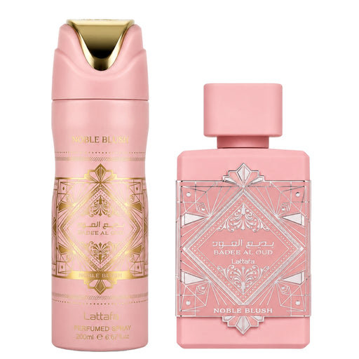 Set Lattafa Badee Al Oud Noble Blush With 100Ml Edp + 200Ml Perfume Spray (2Pcs Gift) Lattafa