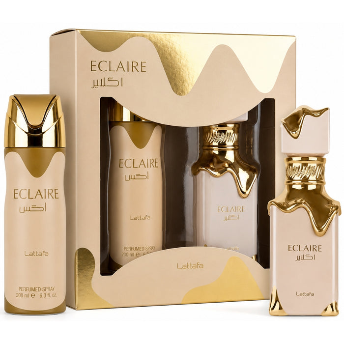 Set Lattafa Eclaire With 100Ml Edp + 200Ml Perfumed Spray (2 Pcs Gift) Lattafa