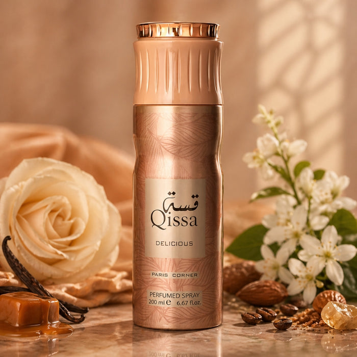 Set Paris Corner Qissa Delicious EDP 100 ML + Spray 200 ML Paris Corner