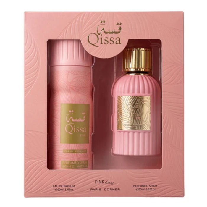 Set Paris Corner Qissa Pink EDP 100 ml + Spray 200 ML Paris Corner