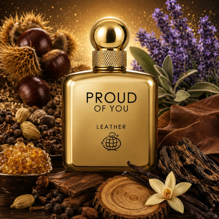 Fragrance World Proud Of You Leather Edp 100ML Hombre (Emporio Armani Stronger With You Leather) Fragrance World