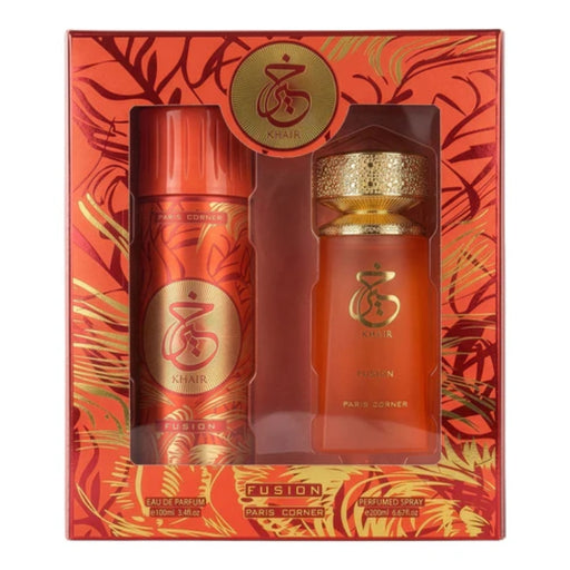 Set Paris Corner Khair Fusion EDP 100 ml + Spray 200 ML Paris Corner