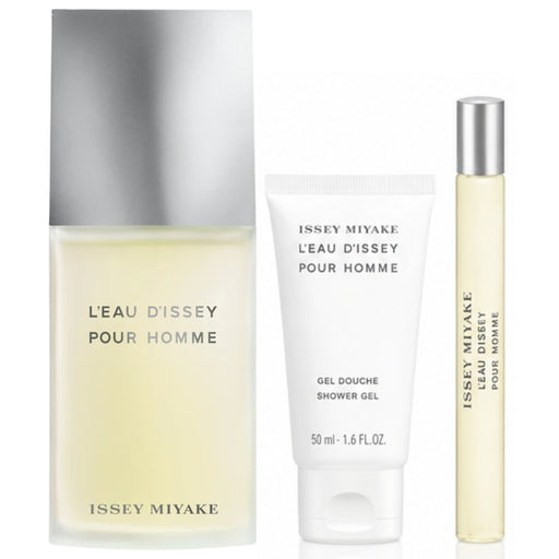 3Pc Set Issey Miyake Hombre (125Ml ,1.6Oz Shower Gel,10Ml Edt) Edt Issey Miyake