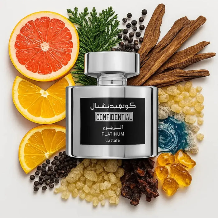 Lattafa Confidential Platinum EDP Unisex 100 ml Producto regular Lattafa